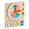 Flash Furniture Bright Beginnings Commercial STEM Telling Time Learning Board w/Digital & Analog Reading in Natural MK-MK11145-GG - alternate 1